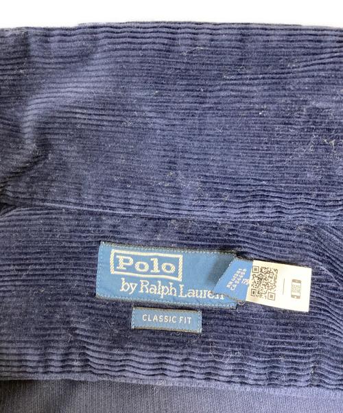 POLO RALPH LAUREN（ポロ・ラルフローレン）POLO RALPH LAUREN (ポロ・ラルフローレン) コーデュロイオープンカラーシャツ ネイビー サイズ:Mの古着・服飾アイテム