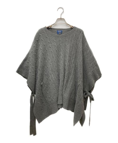 POLO RALPH LAUREN（ポロ・ラルフローレン）POLO RALPH LAUREN (ポロ・ラルフローレン) ケーブルニットポンチョ グレー サイズ:Mの古着・服飾アイテム