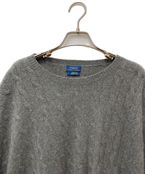 POLO RALPH LAUREN（ポロ・ラルフローレン）POLO RALPH LAUREN (ポロ・ラルフローレン) ケーブルニットポンチョ グレー サイズ:Mの古着・服飾アイテム