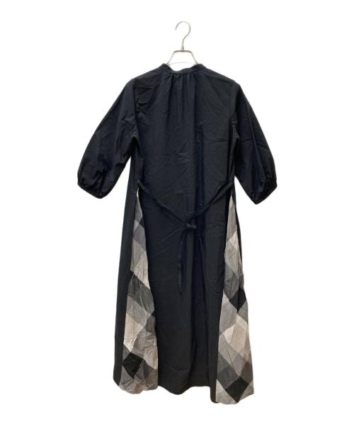 BLUE LABEL CRESTBRIDGE（ブルーレーベルクレストブリッジ）BLUE LABEL CRESTBRIDGE (ブルーレーベルクレストブリッジ) バイオエアフロークロスシャツワンピース ブラック サイズ:38の古着・服飾アイテム