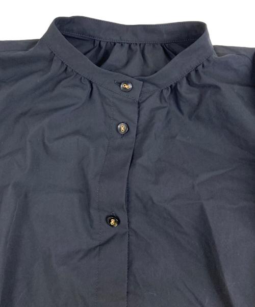 BLUE LABEL CRESTBRIDGE（ブルーレーベルクレストブリッジ）BLUE LABEL CRESTBRIDGE (ブルーレーベルクレストブリッジ) バイオエアフロークロスシャツワンピース ブラック サイズ:38の古着・服飾アイテム