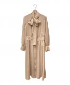 ANAYIアナイ）の古着「シアードビーボウタイワンピース 102217-14-300」｜ベージュ