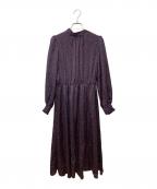 ANAYIアナイ）の古着「サテンドットプリントワンピース 102217-14-470」｜ネイビー