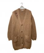 J.W.ANDERSONジェイダブリューアンダーソン）の古着「クラッシュグランジビッグニットカーディガン」｜ブラウン