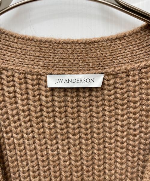 J.W.ANDERSON（ジェイダブリューアンダーソン）J.W.ANDERSON (ジェイダブリューアンダーソン) クラッシュグランジビッグニットカーディガン ブラウン サイズ:XSの古着・服飾アイテム