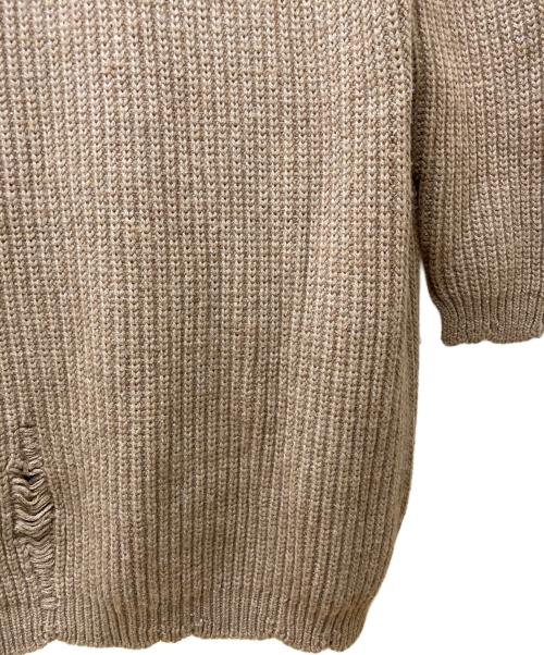 J.W.ANDERSON（ジェイダブリューアンダーソン）J.W.ANDERSON (ジェイダブリューアンダーソン) クラッシュグランジビッグニットカーディガン ブラウン サイズ:XSの古着・服飾アイテム