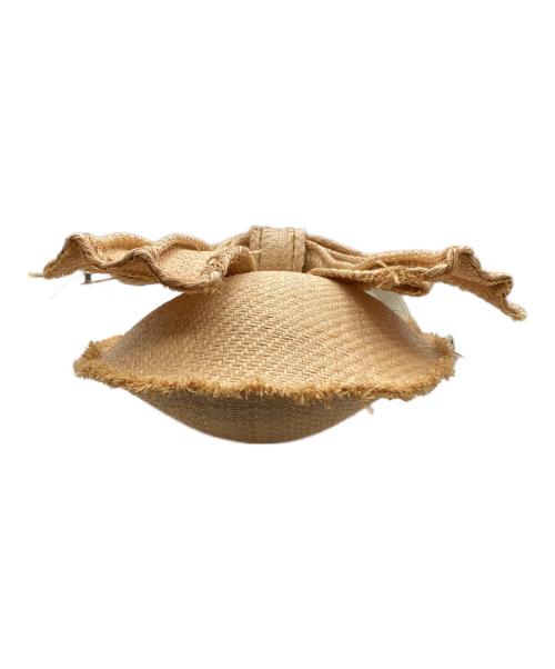 LUDLOW（ラドロー）LUDLOW (ラドロー) ビッグリボンストロートートバッグ ベージュの古着・服飾アイテム