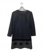 M'S GRACYエムズグレイシー）の古着「Velour Ribbon Convertible Dress」｜ブラック