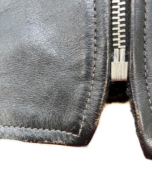 THE REAL McCOY'S（ザ・リアルマッコイズ）THE REAL McCOY'S (ザ・リアルマッコイズ) BUCO LEATHER VEST ブラック サイズ:SIZE 38の古着・服飾アイテム