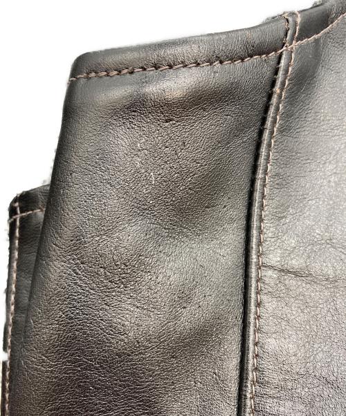 THE REAL McCOY'S（ザ・リアルマッコイズ）THE REAL McCOY'S (ザ・リアルマッコイズ) BUCO LEATHER VEST ブラック サイズ:SIZE 38の古着・服飾アイテム