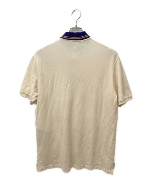 GUCCI（グッチ）GUCCI (グッチ) エンブロイダリー半袖ポロシャツ 625320 XJCNY ベージュ サイズ:Lの古着・服飾アイテム
