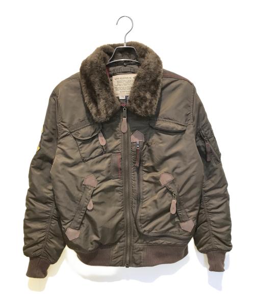 ALPHA INDUSTRIES（アルファインダストリーズ）ALPHA INDUSTRIES (アルファインダストリーズ) フライトジャケット 1001663 ブラウン サイズ:Lの古着・服飾アイテム