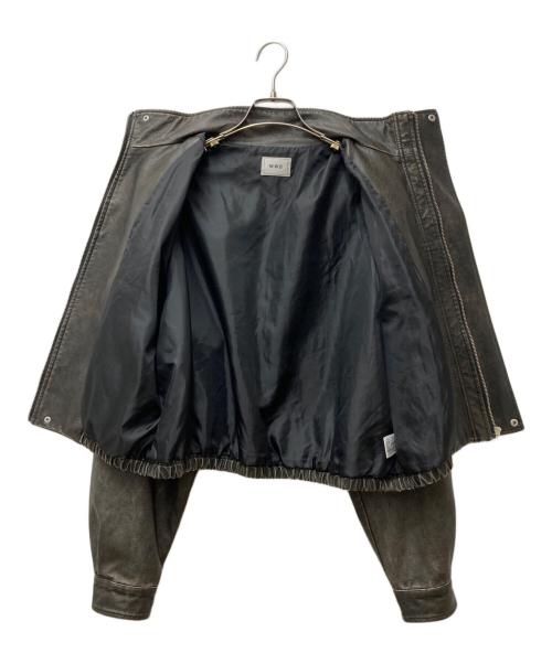 W.W.G（フーズフーギャラリー）W.W.G (フーズフーギャラリー) ヴィンテージライクジップブルゾン ブラック サイズ:Fの古着・服飾アイテム