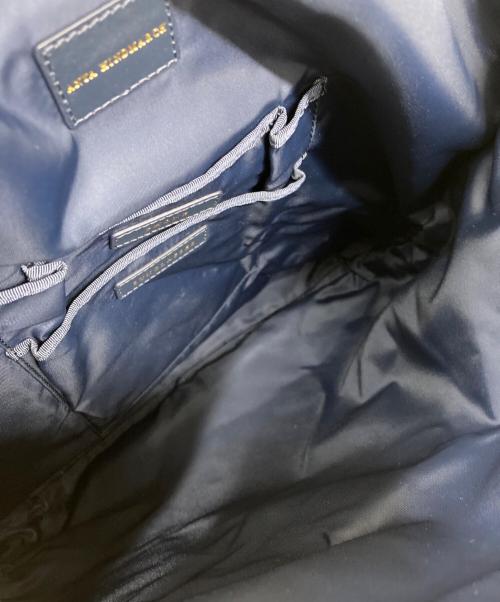 ANYA HINDMARCH（アニヤ・ハインドマーチ）ANYA HINDMARCH (アニヤハインドマーチ) トートバッグ ネイビーの古着・服飾アイテム