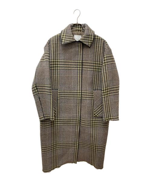 CLANE（クラネ）CLANE (クラネ) ミックスチェックステンカラーコート ベージュ サイズ:1の古着・服飾アイテム