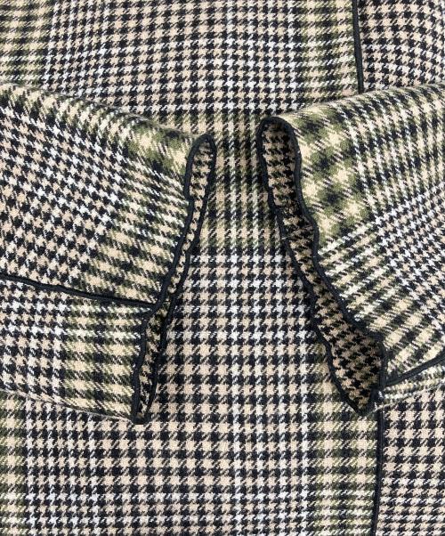 CLANE（クラネ）CLANE (クラネ) ミックスチェックステンカラーコート ベージュ サイズ:1の古着・服飾アイテム