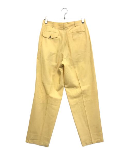 COMME des GARCONS HOMME（コムデギャルソン オム）COMME des GARCONS HOMME (コムデギャルソン オム) 90’sウールギャバツータックスラックス イエロー サイズ:Sの古着・服飾アイテム