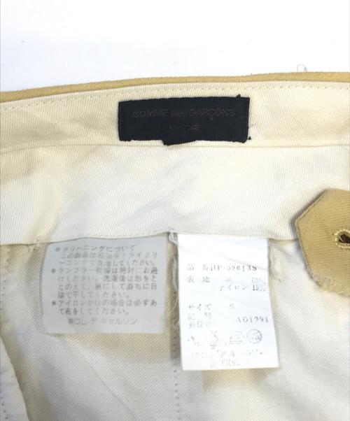 COMME des GARCONS HOMME（コムデギャルソン オム）COMME des GARCONS HOMME (コムデギャルソン オム) 90’sウールギャバツータックスラックス イエロー サイズ:Sの古着・服飾アイテム