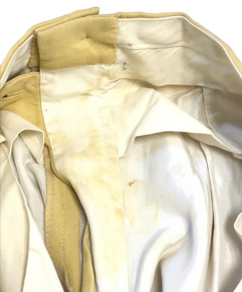 COMME des GARCONS HOMME（コムデギャルソン オム）COMME des GARCONS HOMME (コムデギャルソン オム) 90’sウールギャバツータックスラックス イエロー サイズ:Sの古着・服飾アイテム