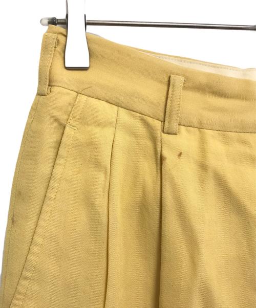 COMME des GARCONS HOMME（コムデギャルソン オム）COMME des GARCONS HOMME (コムデギャルソン オム) 90’sウールギャバツータックスラックス イエロー サイズ:Sの古着・服飾アイテム