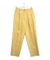 COMME des GARCONS HOMME（コムデギャルソン オム）の古着「90’sウールギャバツータックスラックス」｜イエロー