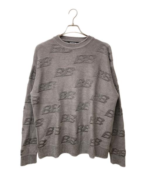 BALENCIAGA（バレンシアガ）BALENCIAGA (バレンシアガ) BBロゴニットセーター グレー サイズ:Mの古着・服飾アイテム