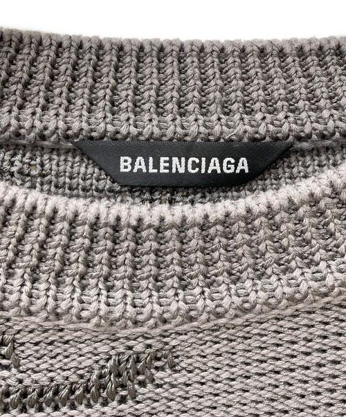 BALENCIAGA（バレンシアガ）BALENCIAGA (バレンシアガ) BBロゴニットセーター グレー サイズ:Mの古着・服飾アイテム