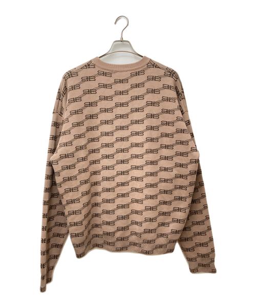 BALENCIAGA（バレンシアガ）BALENCIAGA (バレンシアガ) BBモノグラムニット ブラウン サイズ:Mの古着・服飾アイテム
