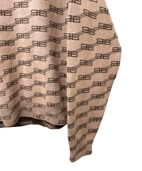 BALENCIAGA（バレンシアガ）BALENCIAGA (バレンシアガ) BBモノグラムニット ブラウン サイズ:Mの古着・服飾アイテム