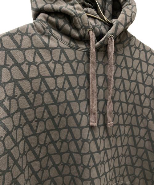VALENTINO（ヴァレンティノ）VALENTINO (ヴァレンティノ) トワル イコノグラフプリントパーカー ブラウン サイズ:Mの古着・服飾アイテム