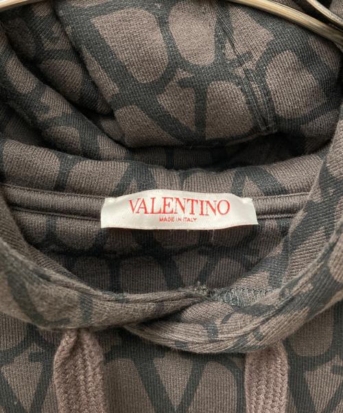 VALENTINO（ヴァレンティノ）VALENTINO (ヴァレンティノ) トワル イコノグラフプリントパーカー ブラウン サイズ:Mの古着・服飾アイテム