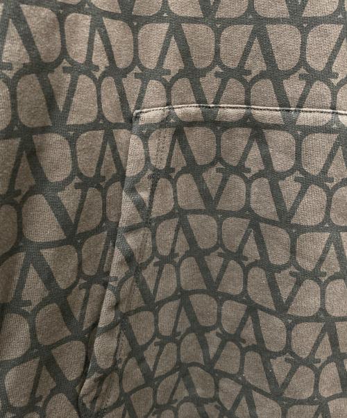 VALENTINO（ヴァレンティノ）VALENTINO (ヴァレンティノ) トワル イコノグラフプリントパーカー ブラウン サイズ:Mの古着・服飾アイテム