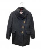 Vivienne Westwood RED LABELヴィヴィアンウエストウッドレッドレーベル）の古着「オーブボタンウールコート　16-01-662007」｜グレー