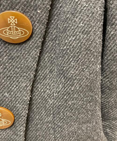 Vivienne Westwood RED LABEL（ヴィヴィアンウエストウッドレッドレーベル）Vivienne Westwood RED LABEL (ヴィヴィアンウエストウッドレッドレーベル) オーブボタンウールコート　16-01-662007 グレー サイズ:2の古着・服飾アイテム