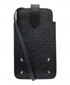 Maison Margielaメゾンマルジェラ）の古着「LEATHER PHONE NECK POUCH S56UI0211」｜ブラック