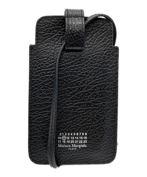 Maison Margiela（メゾンマルジェラ）Maison Margiela (メゾンマルジェラ) LEATHER PHONE NECK POUCH S56UI0211 ブラックの古着・服飾アイテム