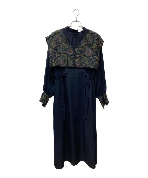 PUBLIC TOKYO（パブリックトウキョウ）PUBLIC TOKYO (パブリックトウキョウ) ペイズリーカットジャガードワンピース　161510012 ブラック サイズ:Freeの古着・服飾アイテム
