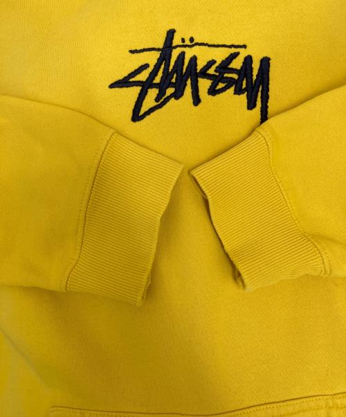 stussy（ステューシー）stussy (ステューシー) Stock Logo Applique Hood イエロー サイズ:Mの古着・服飾アイテム