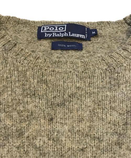 POLO RALPH LAUREN（ポロ・ラルフローレン）POLO RALPH LAUREN (ポロ・ラルフローレン) ウールニット ベージュ サイズ:Mの古着・服飾アイテム