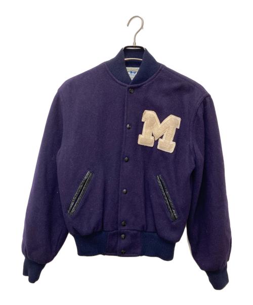 B H（ビー エイチ）B H (ビー エイチ) ウールスタジャン ネイビー サイズ:Mの古着・服飾アイテム