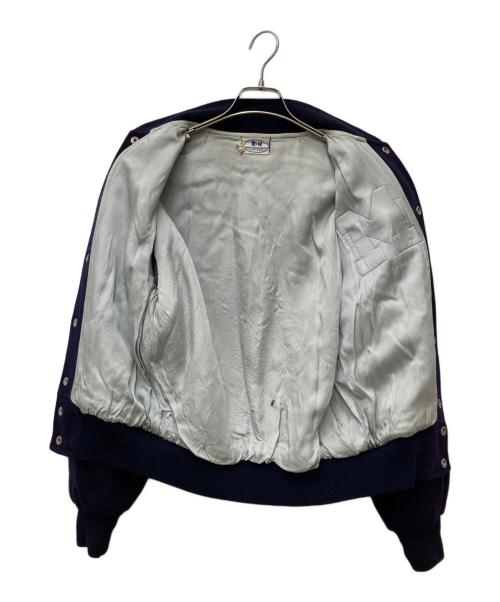 B H（ビー エイチ）B H (ビー エイチ) ウールスタジャン ネイビー サイズ:Mの古着・服飾アイテム