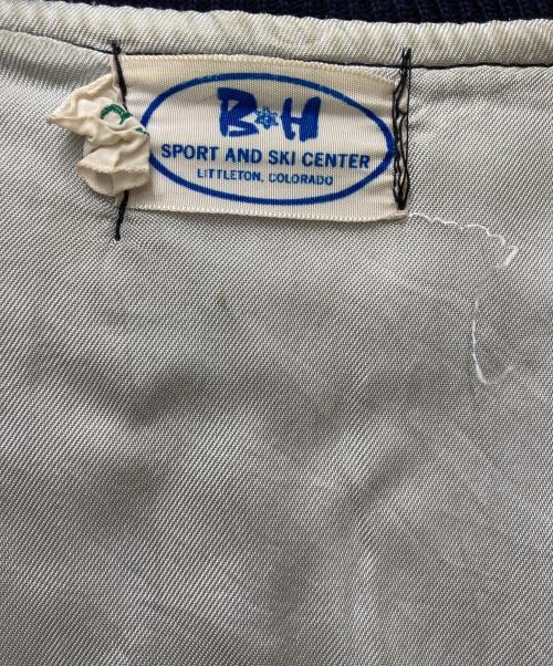 B H（ビー エイチ）B H (ビー エイチ) ウールスタジャン ネイビー サイズ:Mの古着・服飾アイテム