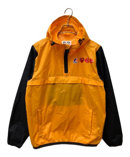 PLAY COMME des GARCONS（プレイコムデギャルソン）PLAY COMME des GARCONS (プレイ コムデギャルソン) K-WAY (ケイウェイ) ハートパッチ ライトジャケット オレンジ サイズ:Sの古着・服飾アイテム