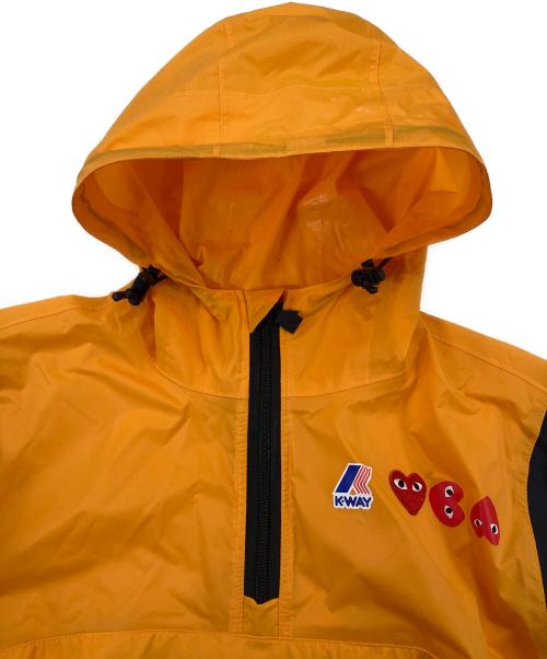 PLAY COMME des GARCONS（プレイコムデギャルソン）PLAY COMME des GARCONS (プレイ コムデギャルソン) K-WAY (ケイウェイ) ハートパッチ ライトジャケット オレンジ サイズ:Sの古着・服飾アイテム