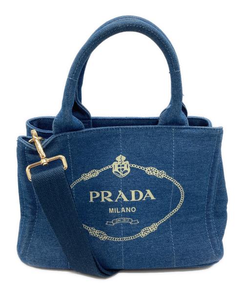 PRADA（プラダ）PRADA (プラダ) カナパ2WAYハンドバッグ B2439G インディゴの古着・服飾アイテム