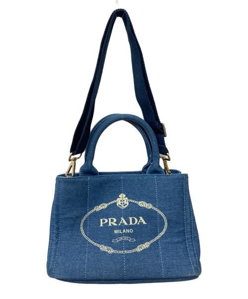 PRADA（プラダ）PRADA (プラダ) カナパ2WAYハンドバッグ B2439G インディゴの古着・服飾アイテム
