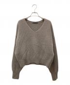 Nobleノーブル）の古着「カシミヤウールショートVプルオーバー」｜ブラウン