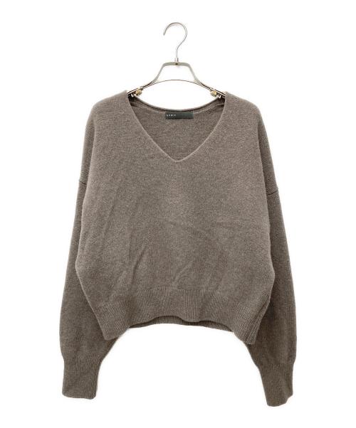 Noble（ノーブル）Noble (ノーブル) カシミヤウールショートVプルオーバー ブラウン サイズ:表記なしの古着・服飾アイテム