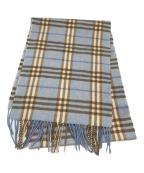 BURBERRY LONDONバーバリーロンドン）の古着「カシミヤマフラー」｜ブルー