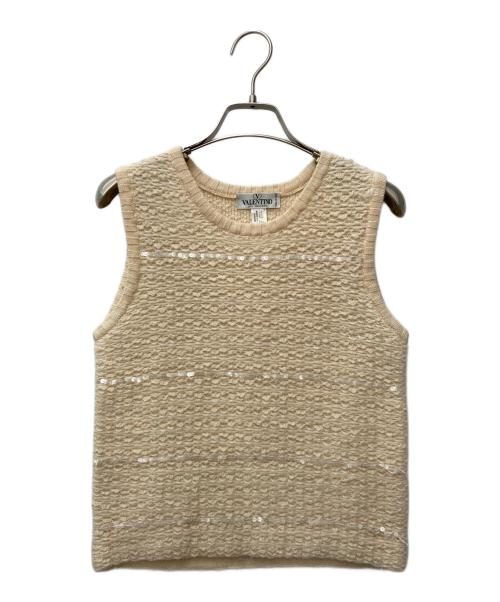 VALENTINO（ヴァレンティノ）VALENTINO (ヴァレンティノ) ニットベスト ベージュ サイズ:40の古着・服飾アイテム